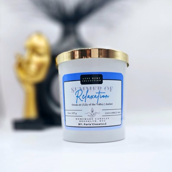 Luxe strong scented candle with Wooden wicks and Coco Apricot creme wax - Picture 6 of 10